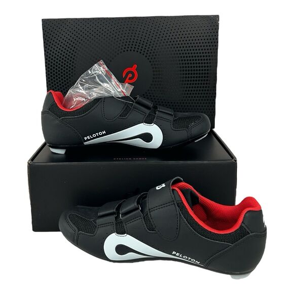 Peloton Black / Red Cycling Shoes Size 40 NEW WITH BOX - Picture 1 of 11